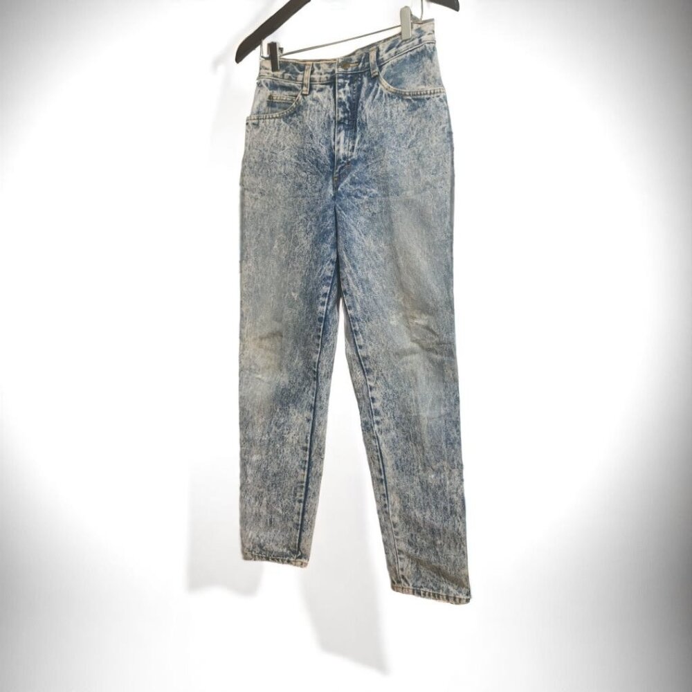 Vintage Giordano “BLUES” Acid Wash Jeans - Picture 2 of 9